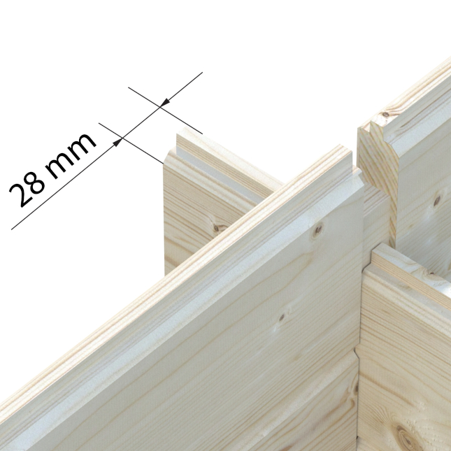 CASETTA IN LEGNO GREZZO PETTERI CM. 138X158 LOSA LEGNAMI
